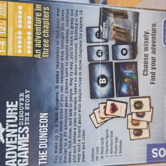 Kosmos Adventure Games The Dungeon sealed new in box 1-4 player family game - Picture 4 of 6